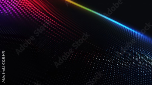 A minimalist HD wallpaper featuring super black with colorful RGB light effects  evoking a futuristic  gaming  and high-tech ambiance