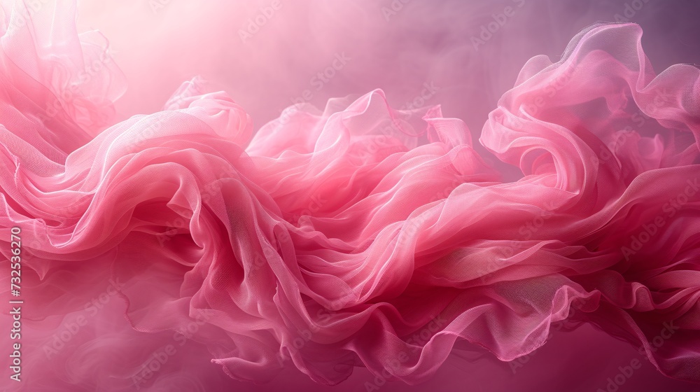 Pink Foggy Waves Generative AI