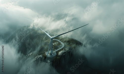 Modern Wind Farm Drone