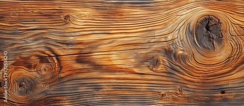 A visually captivating brown hardwood piece of wood with a unique knot, showcasing the intricate pattern of the grain.