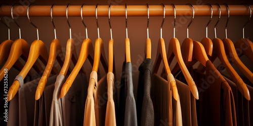 hangers in a row generated ai
