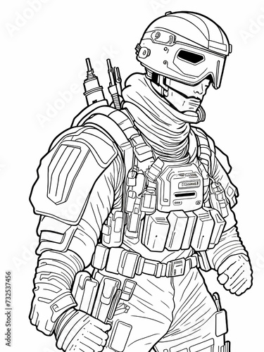 Military coloring pages for kids