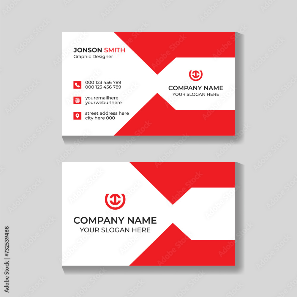 Creative corporate modern minimalist business card design template