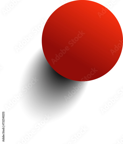 Circle red paper and shadow. Decoration design