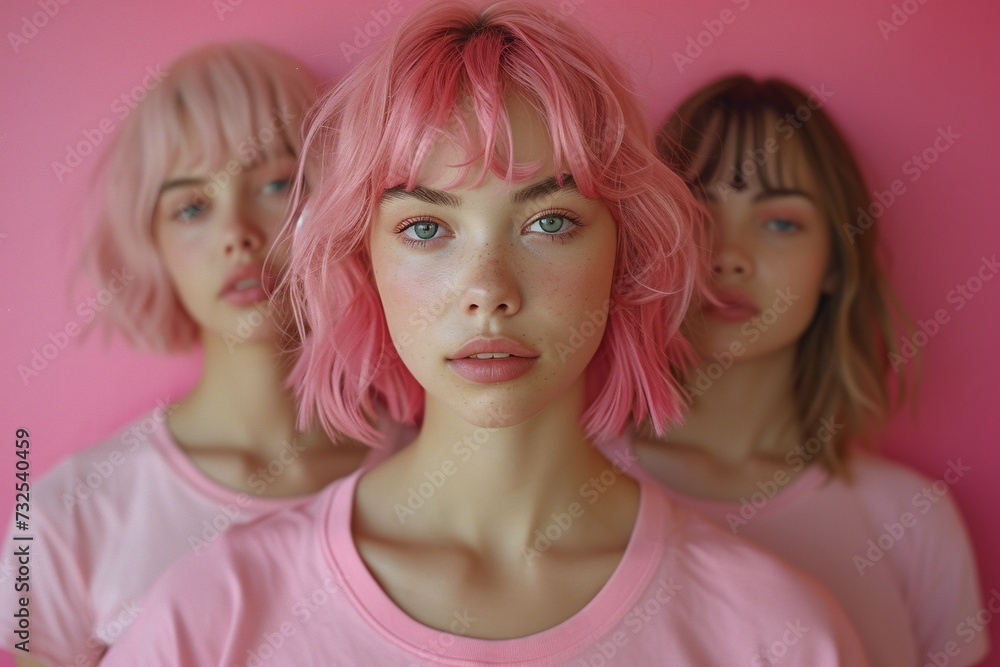 Pink Hair, Pink Shirt: A Celebration of Pink Month Generative AI Pink Hair, Pink Shirt: A Celebration of Pink Month Generative AI