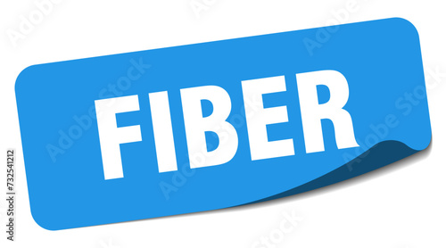 fiber sticker. fiber label
