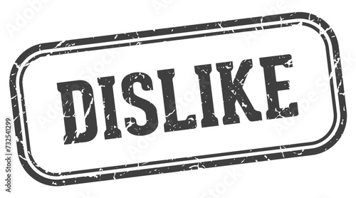 dislike stamp. dislike rectangular stamp on white background