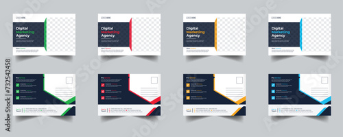 Modern Creative Corporate Post Card Template, Vector Template for Opening Invitation Editable, Professional Business Postcard Design, Event Card Design, Invitation Design, Direct Mail EDDM Template