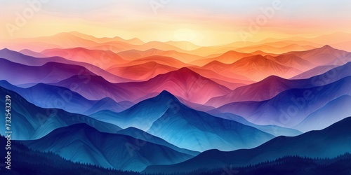 Majestic Mountain Peaks at Sunset