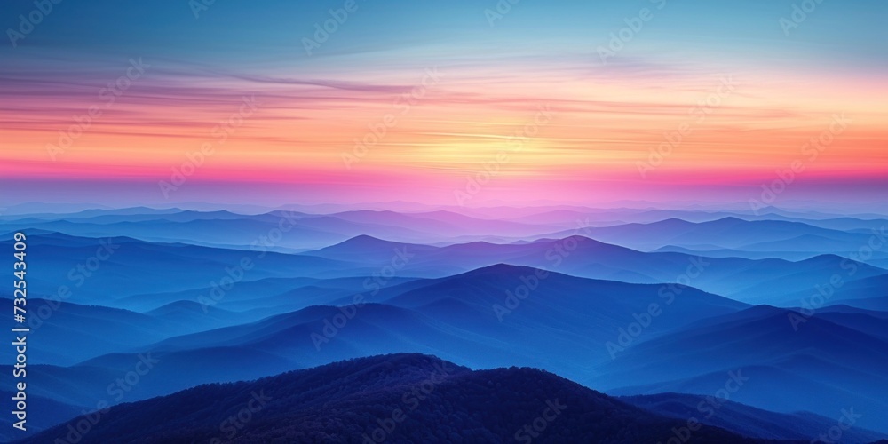 Majestic Mountain Peaks at Sunset