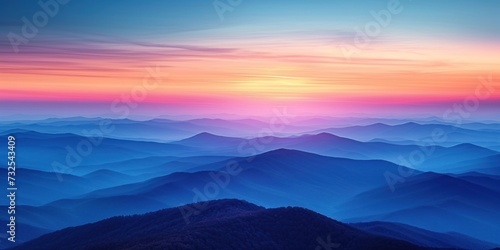 Majestic Mountain Peaks at Sunset © Наталя Ласько
