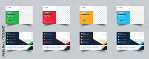 Modern Creative Corporate Post Card Template, Vector Template for Opening Invitation Editable, Professional Business Postcard Design, Event Card Design, Invitation Design, Direct Mail EDDM Template
