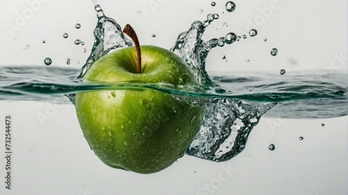 green apple in water © Naila