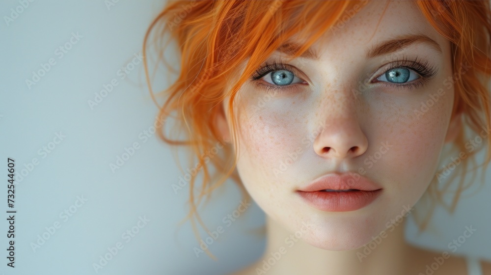portrait of a girl with red hair portrait of a girl with red hair