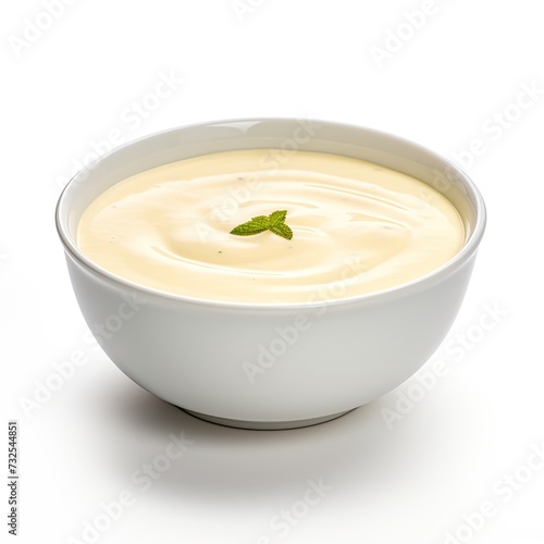 bisque soup closeup isolated on white background