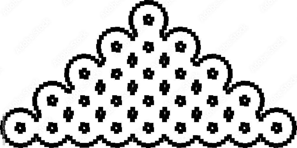 Triangle pixel shape icons and signs. Graphic elements Triangle pixel shape icons and signs. Graphic elements