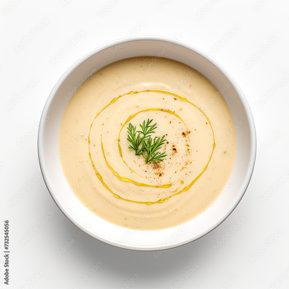 bisque soup closeup isolated on white background bisque soup closeup isolated on white background