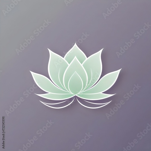 A minimalist lotus flower logo symbolizing purity and balance. Health and Wellness logo concept.