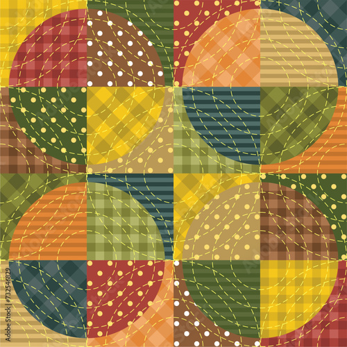 patchwork background with different patterns