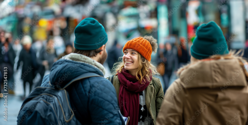 couple in the city, a emotions and expressions of people engaged in a passionate conversation