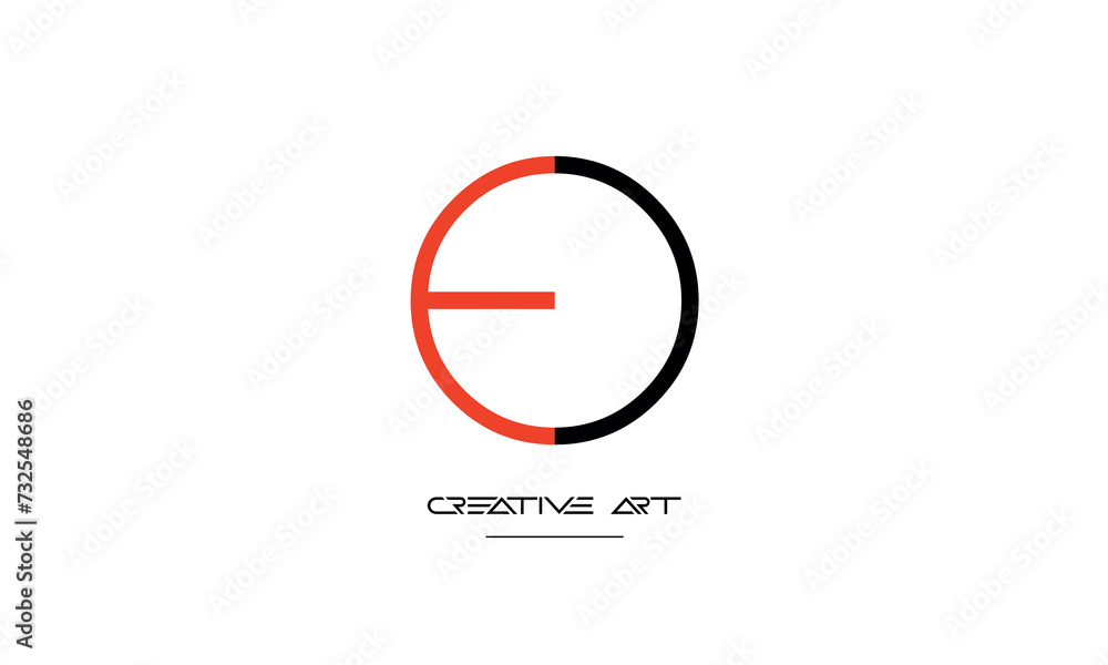 EO, OE, E, O abstract letters logo monogram EO, OE, E, O abstract letters logo monogram