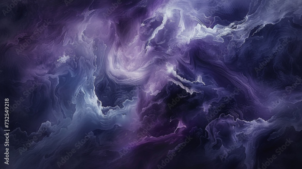 Obraz premium Dark Marbling with Dark Blue and Purple. Useful for Wallpaper or Background