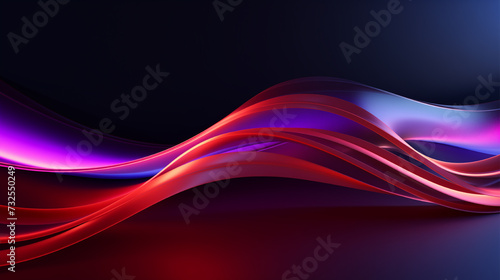 Illustrating dynamic light waves in navy and crimson hues, with elements of twisted futurism and precisionist lines.