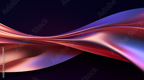 Illustrating dynamic light waves in navy and crimson hues, with elements of twisted futurism and precisionist lines.