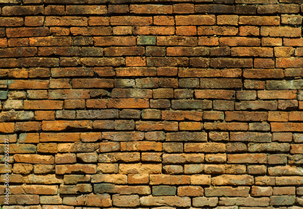 Fototapeta premium bricks Stone wall red blocks seamless pattern texture background