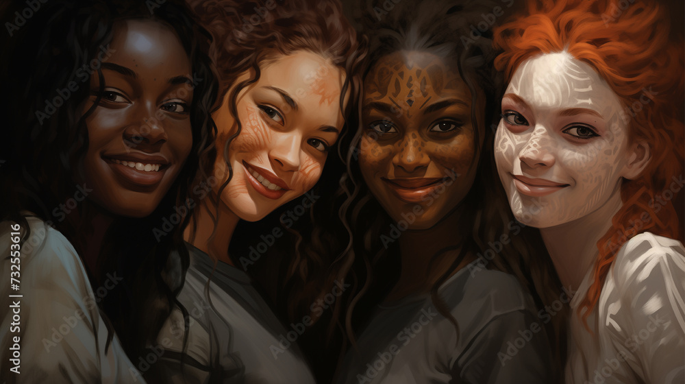 Vibrant smiles in detailed portraits with earthy tones and striking chiaroscuro. Vibrant smiles in detailed portraits with earthy tones and striking chiaroscuro.