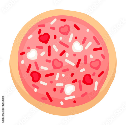 Valentine Sugar Cookie SVG Image - Holiday Cookie Baking Illustration