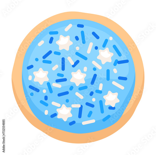 Hanukkah Sugar Cookie SVG Image - Holiday Cookie Baking Illustration