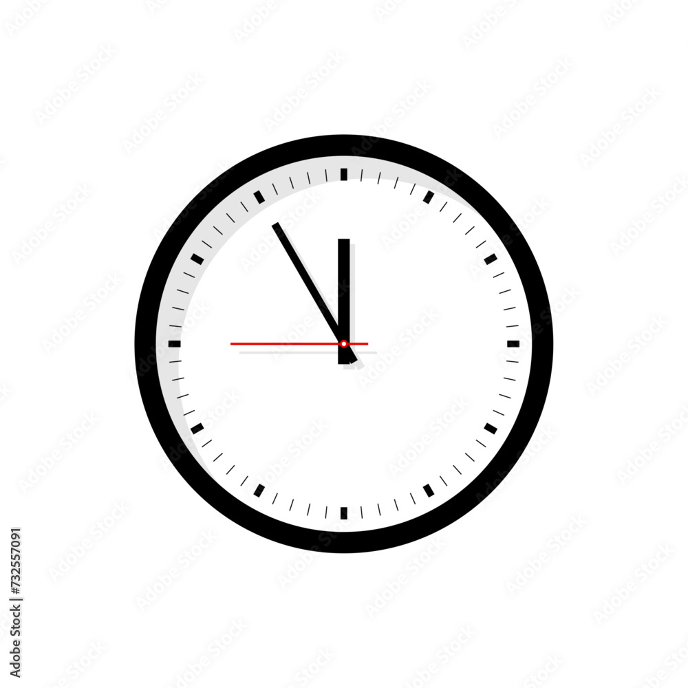 Wall clock icon vector. Clock face vector template Wall clock icon vector. Clock face vector template