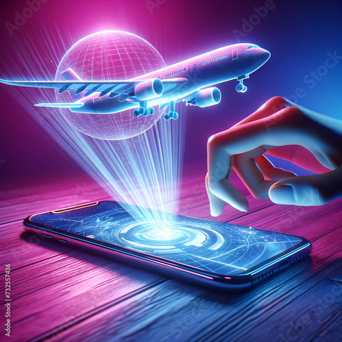Advanced Travel Technology: 3D Plane Holography on Smartphone