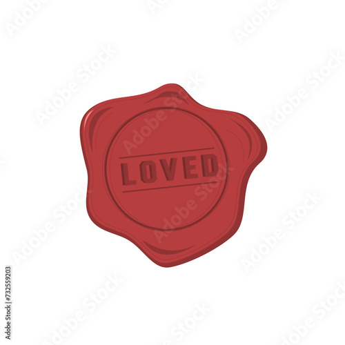 A red wax seal for a valentine