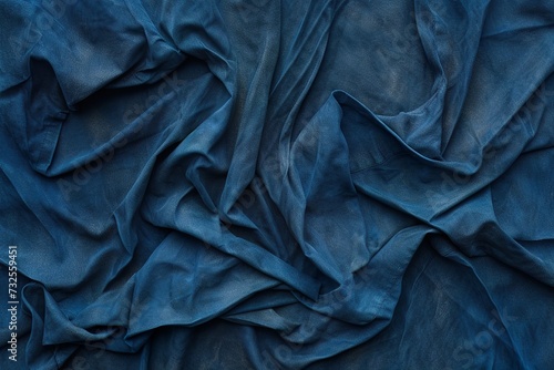 Indigo-colored cloth texture background