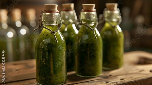  Glass bottles of manual magnificent green chilli sauce 
