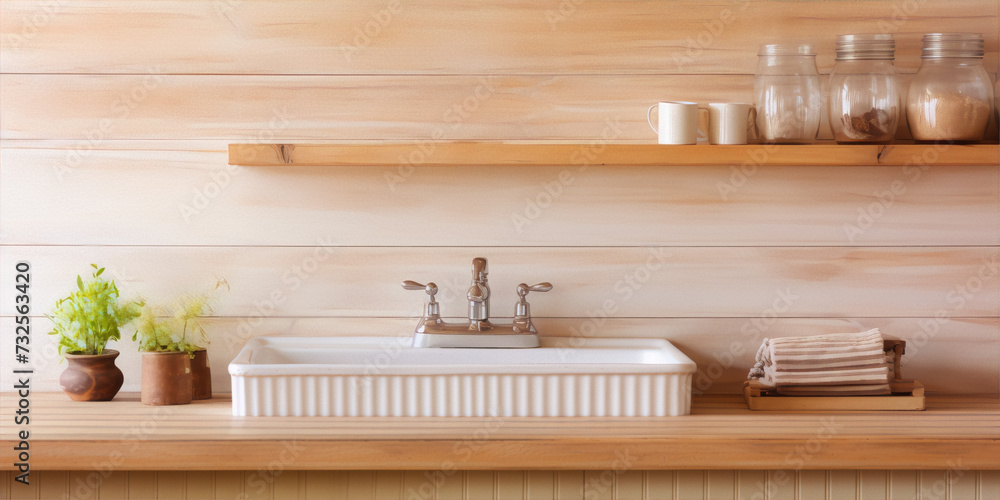 kitchen table with herbs