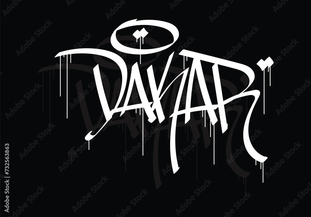 DAKAR city lettering custom template design DAKAR city lettering custom template design