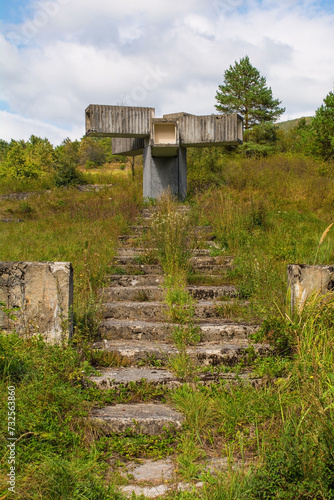 Yugoslav-era WW2 partisan memorial in Bransko in Bosanski Petrovac municipality of Una-Sana Canton, Federation of Bosnia and Herzegovina. Monument to the Fallen Fighters of the National Liberation War photo