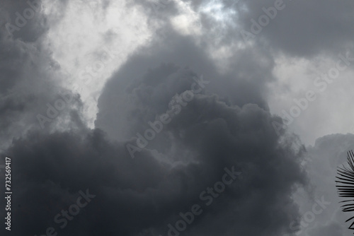 very cloudy and dar sky before heavy rain