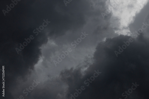 very cloudy and dar sky before heavy rain