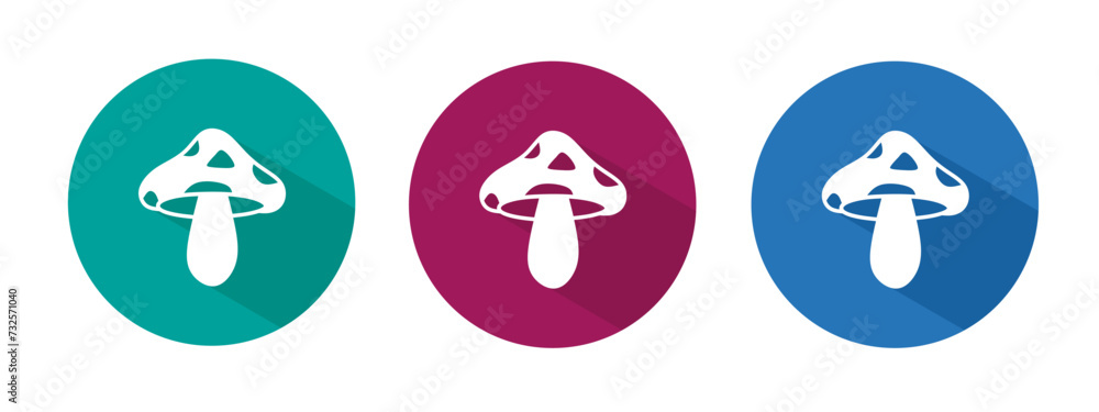 Icon for mushroom vector illustration in flat. Vector stock. Icon for mushroom vector illustration in flat. Vector stock.