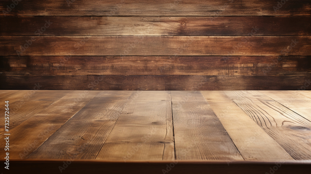 Empty Rustic Wooden Table plank with Dark Textured Background copy space banner Empty Rustic Wooden Table plank with Dark Textured Background copy space banner