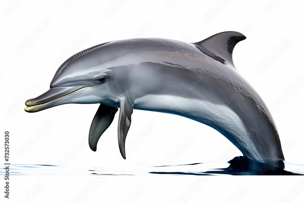 Obraz premium dolphin jumping isolated on white