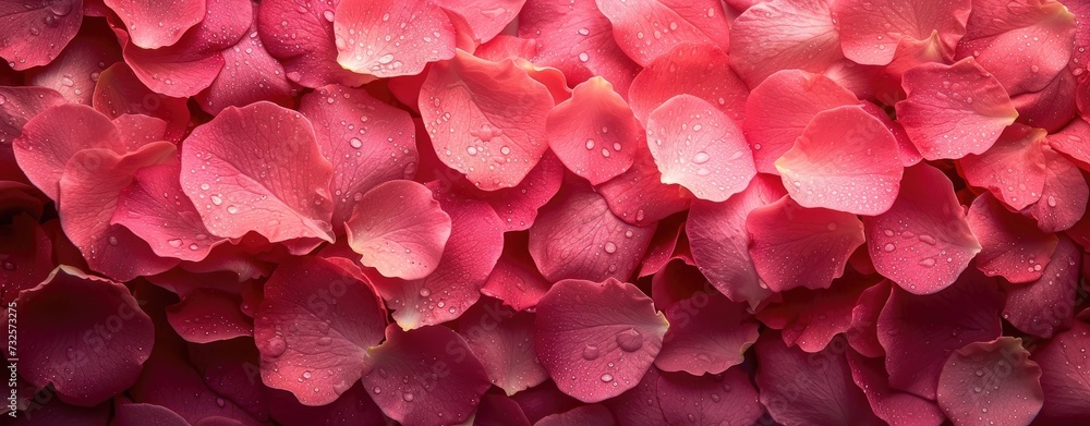 Pink Rose Petals in Soft Focus for Romantic Background. Pink Rose Petals in Soft Focus for Romantic Background.