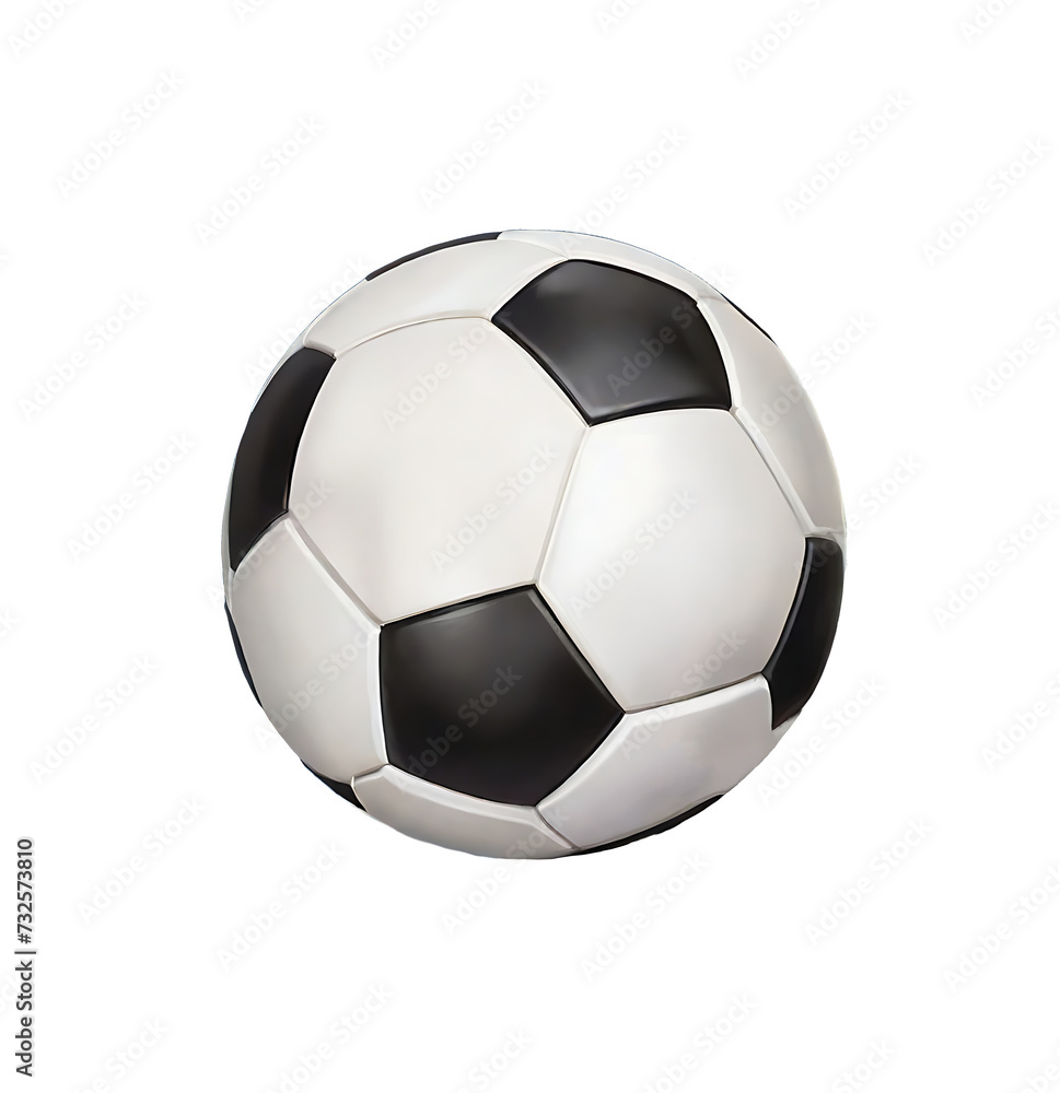 Soccer ball realistic white black picture Soccer ball realistic white black picture