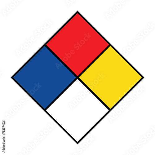 Blank NFPA 704 diamond sign , vector illustration