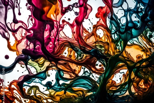 Colorful ink in water abstract © MISHAL