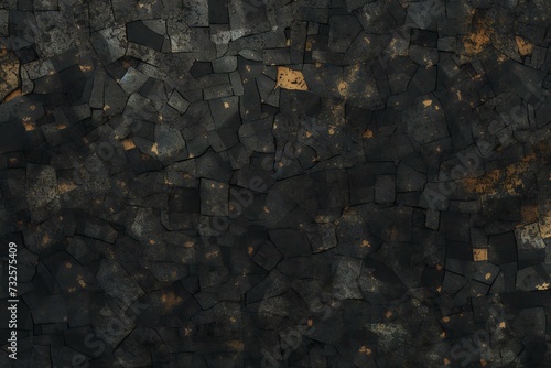 Black stone wall texture background,